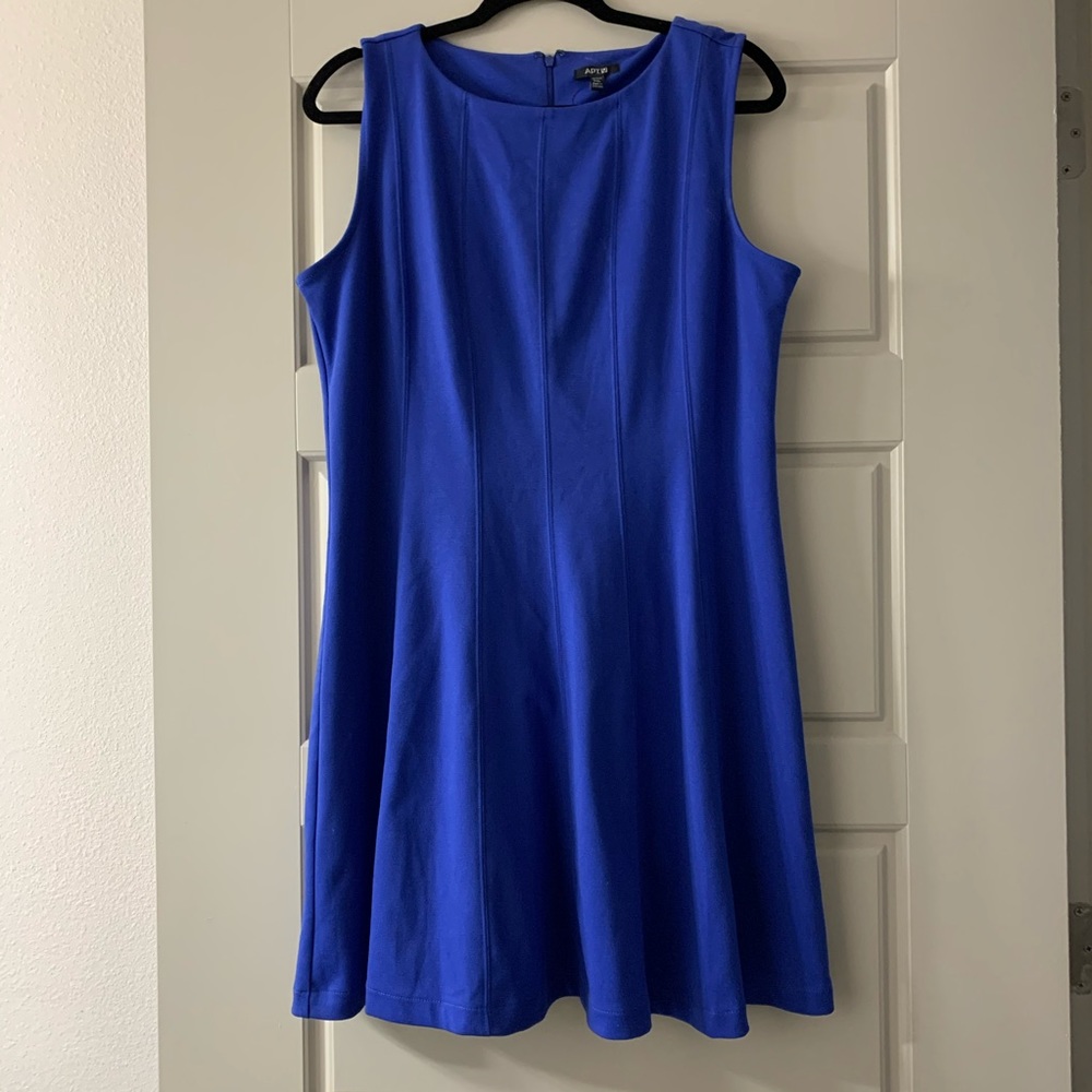 Blue boatneck dress